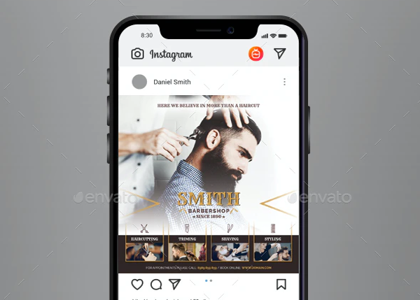 Barbershop Instagram Banners