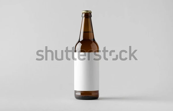 Blank Label Beer Bottle Mockup