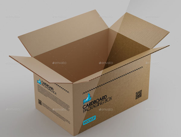 Cardboard Packaging Box Mockup