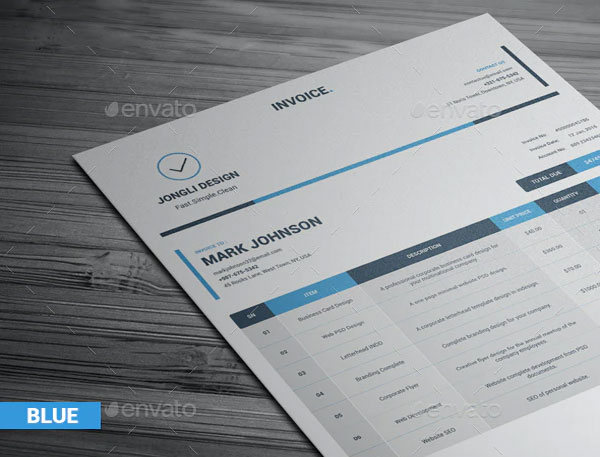 Clean Lease Invoice Template