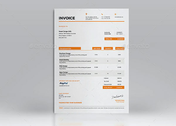 Clean Plumbing Invoice Template