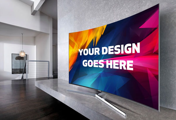 Curved Screen TV Mock-up