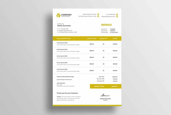 Download Education Invoice Template