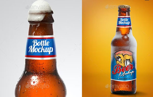 Editable Beer Bottle Mockup