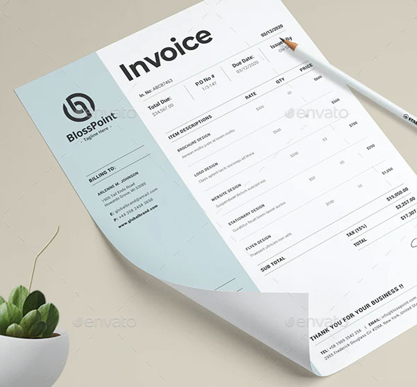 Education Invoice A4 Template