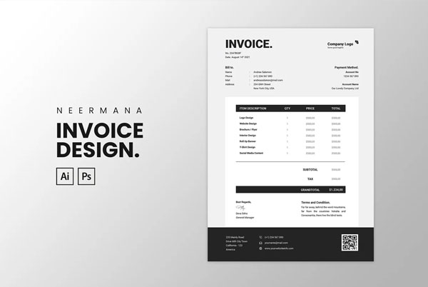 Education Invoice Design
