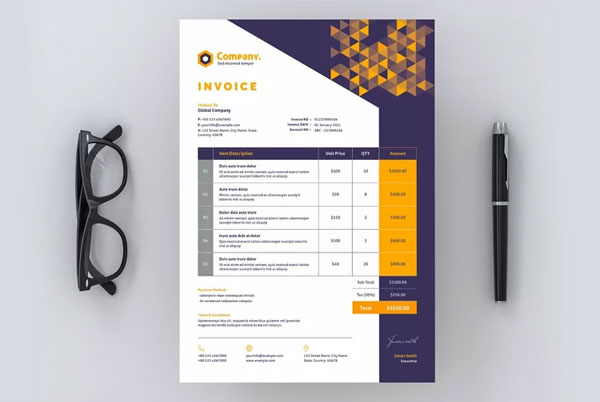 Education Invoice Word Template