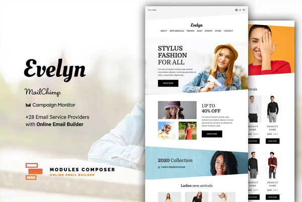 Evelyn E-Commerce Email Newsletter Template