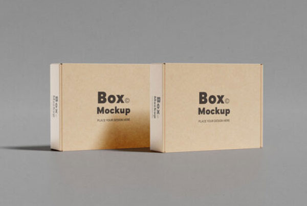 Free Cardboard Boxes Mockup