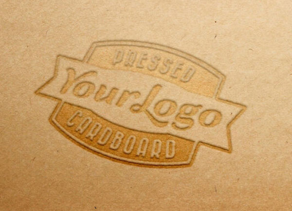 Free Cardboard Logo Mockup