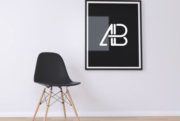Free Chair And Frame Mockup