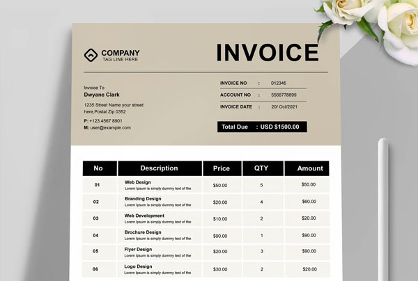 Freelancer Invoice Layout