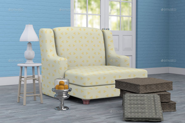 Furniture Textile Pattern Mockup