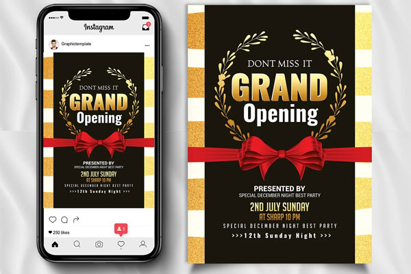 Grand Opening Instagram Banners