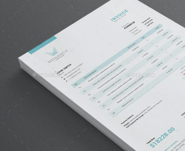 Modern Education Invoice Template