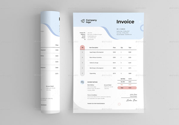 Modern Retail Invoice Design Template