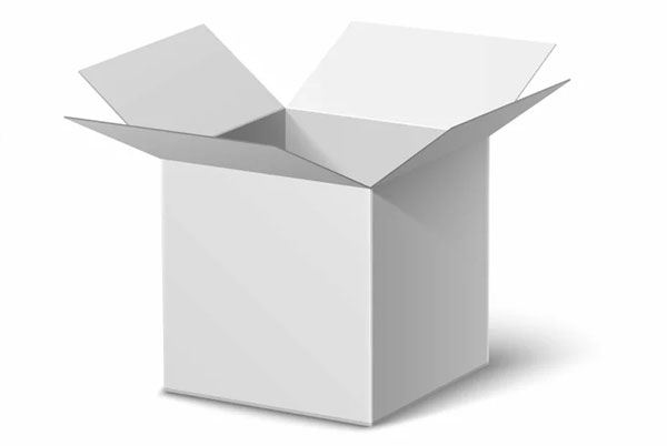 Open Cardboard Box Parcel Mockup