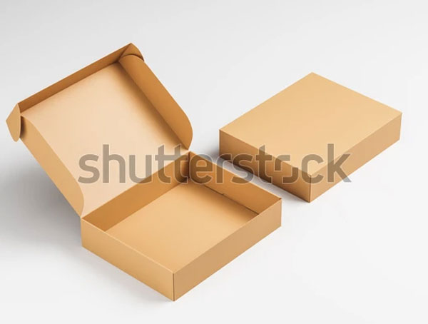 Opened And Closed Cardboard Boxes Mockup