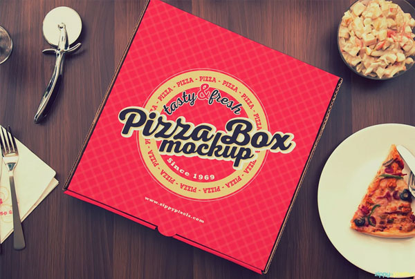 Pizza Box Mockups Template