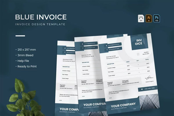 Printable Retail Invoice Template