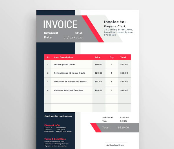 Professional Modern Invoice Template