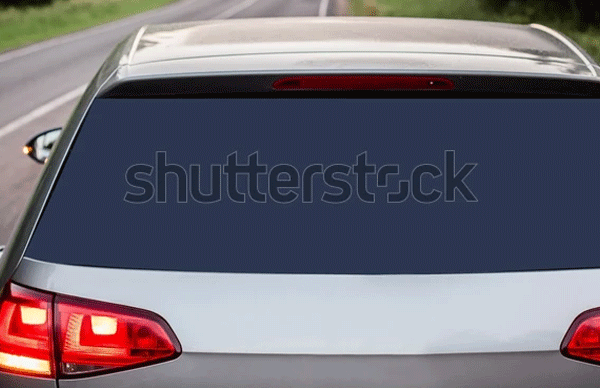 Rear Window Car Mockup PSD Template