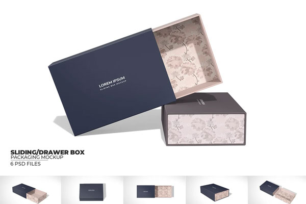 Rectangular Sliding Box Mockup