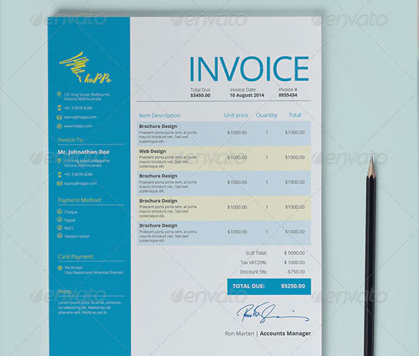 Retail Invoice Ready Template