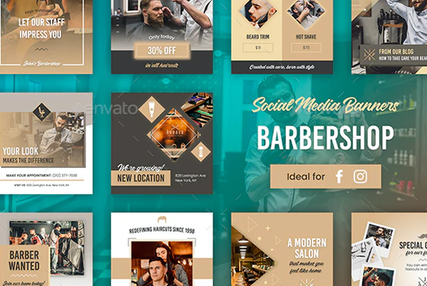 Sample Barbershop Instagram Banners