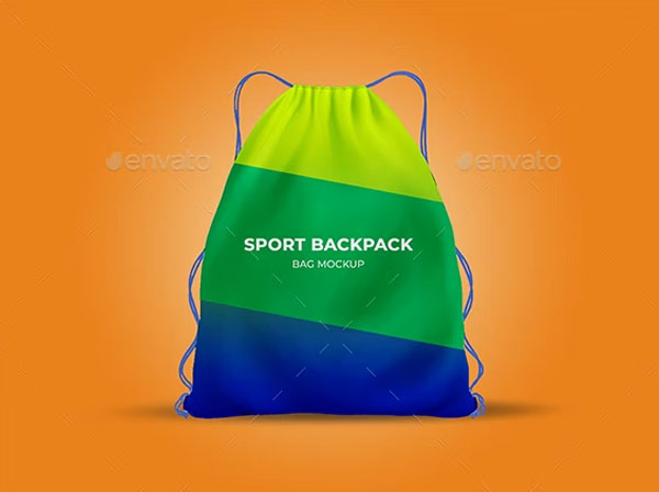 Sport Drawstring Backpack Bag Mockups