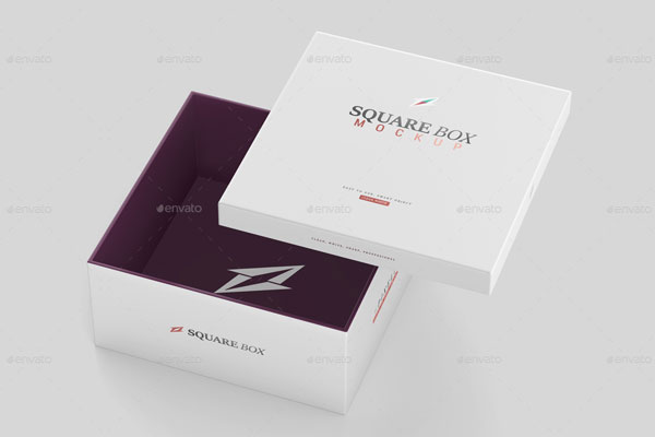 Square Box PSD Mockups