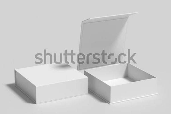 Square Folding Gift Box Mockup