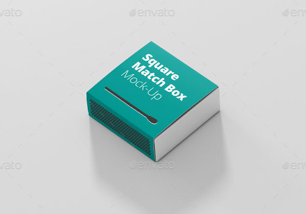 Square Match Box Mockup