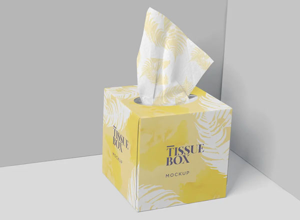 Square Tissue Box Mockups