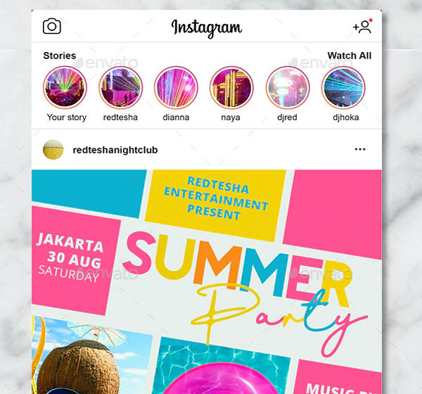 Summer Instagram Banner Event