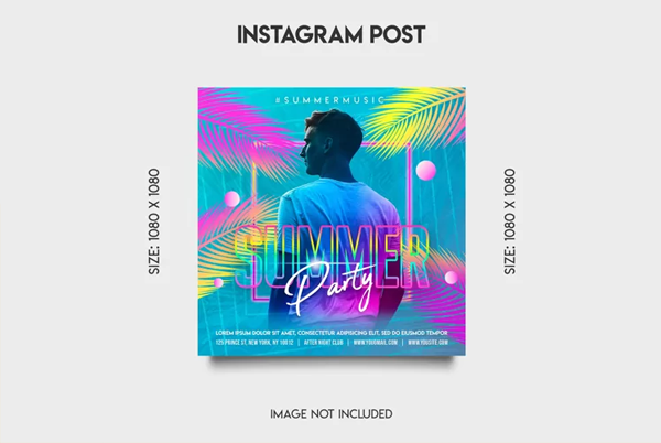 Summer Party Instagram Banner Post