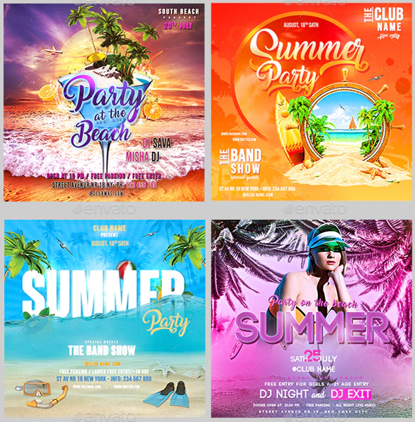 Summer Party Instagram Banners