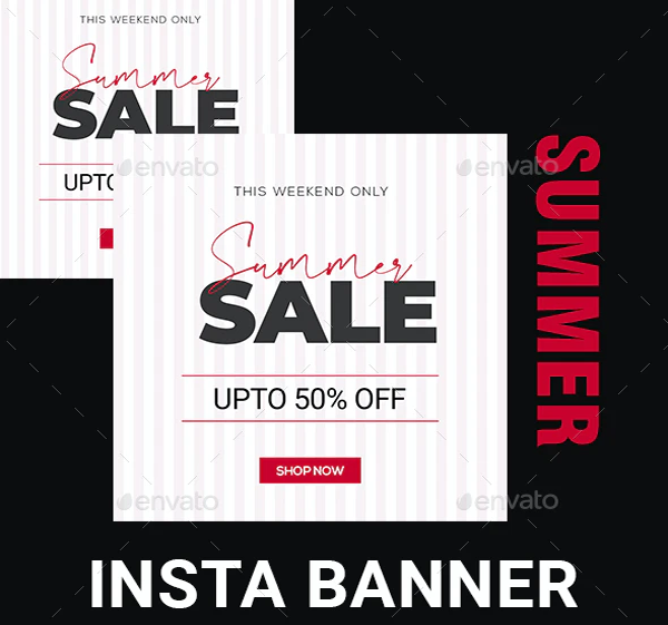 Summer Sale Instagram Banner Template