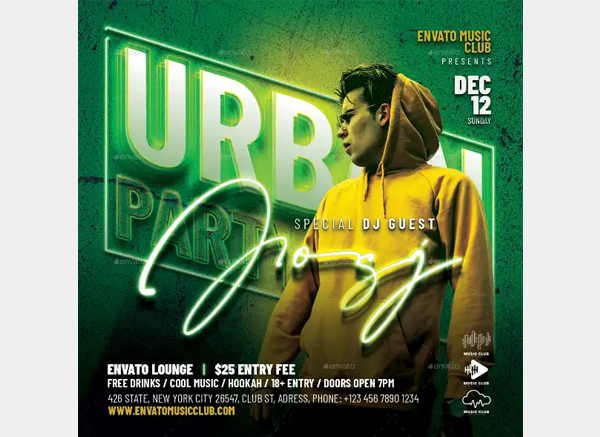 Urban DJ Party Instagram Template