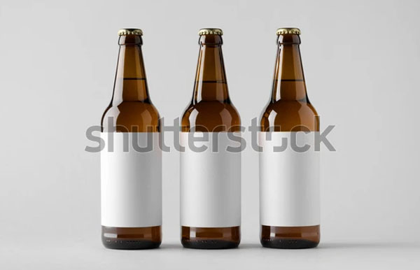 Vector Beer Bottle PSD Mockup