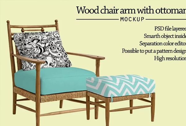 Wood Chair Mockup
