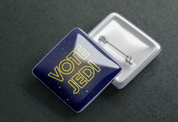 Best Button Badge Mockup