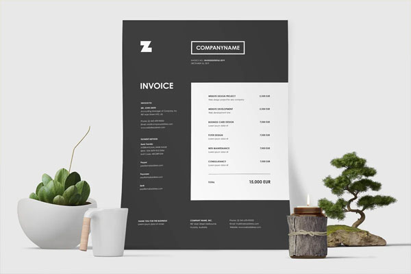 Blank Accounting Service Invoice Template