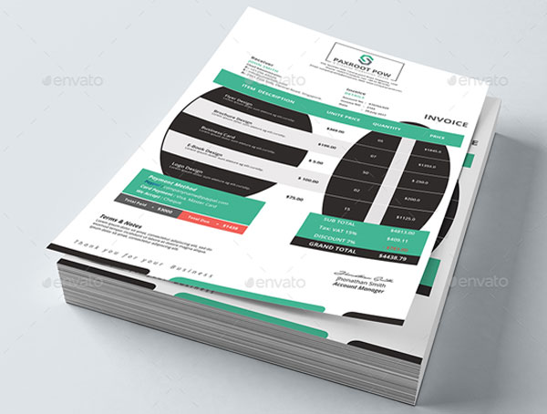 Blank Commercial Invoice A4 Template