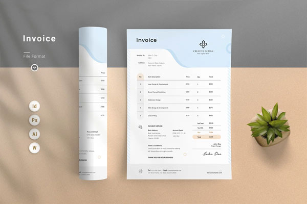 Blank Commercial Invoice Templates