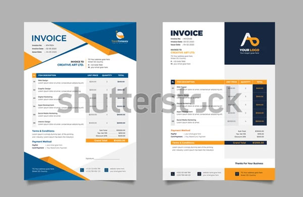 Blank Consultancy Service Invoice Template