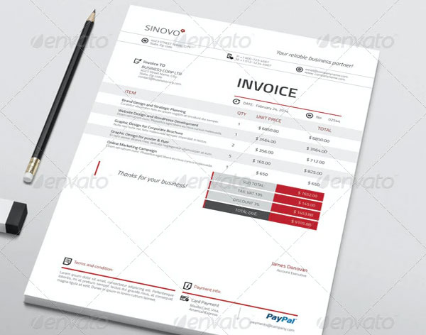 Blank Creative Commercial Invoice