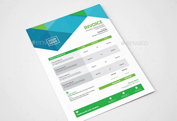 Blank Medical Service Invoice Template