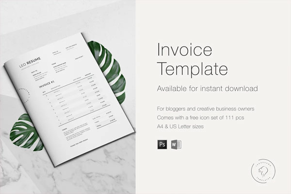 Blank Service Invoice Design