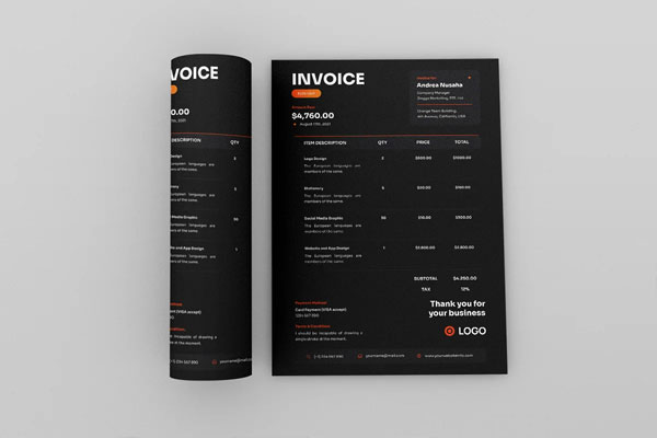 Blank Soccer Invoice Template
